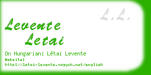 levente letai business card